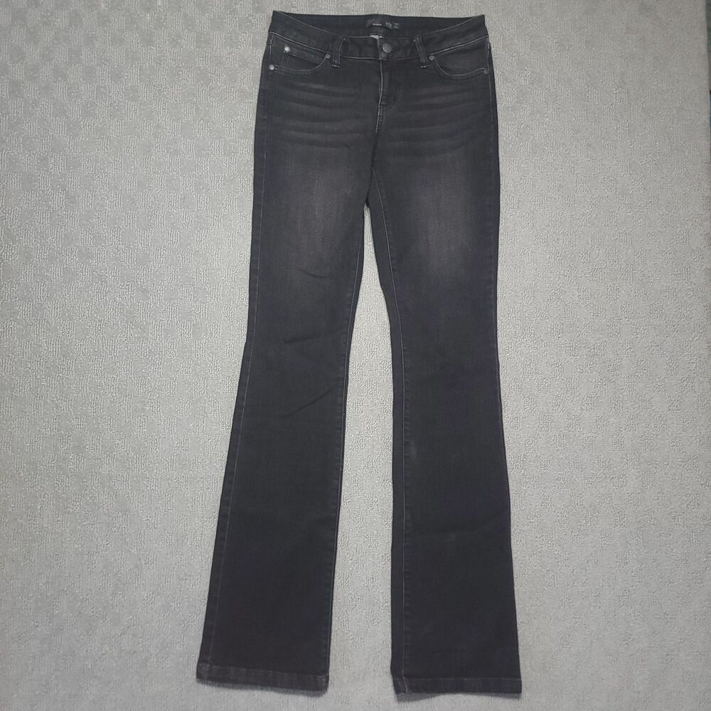 prAna Bootcut Pants Women's Size 6/28 Tall Black Organic Cotton Stretch